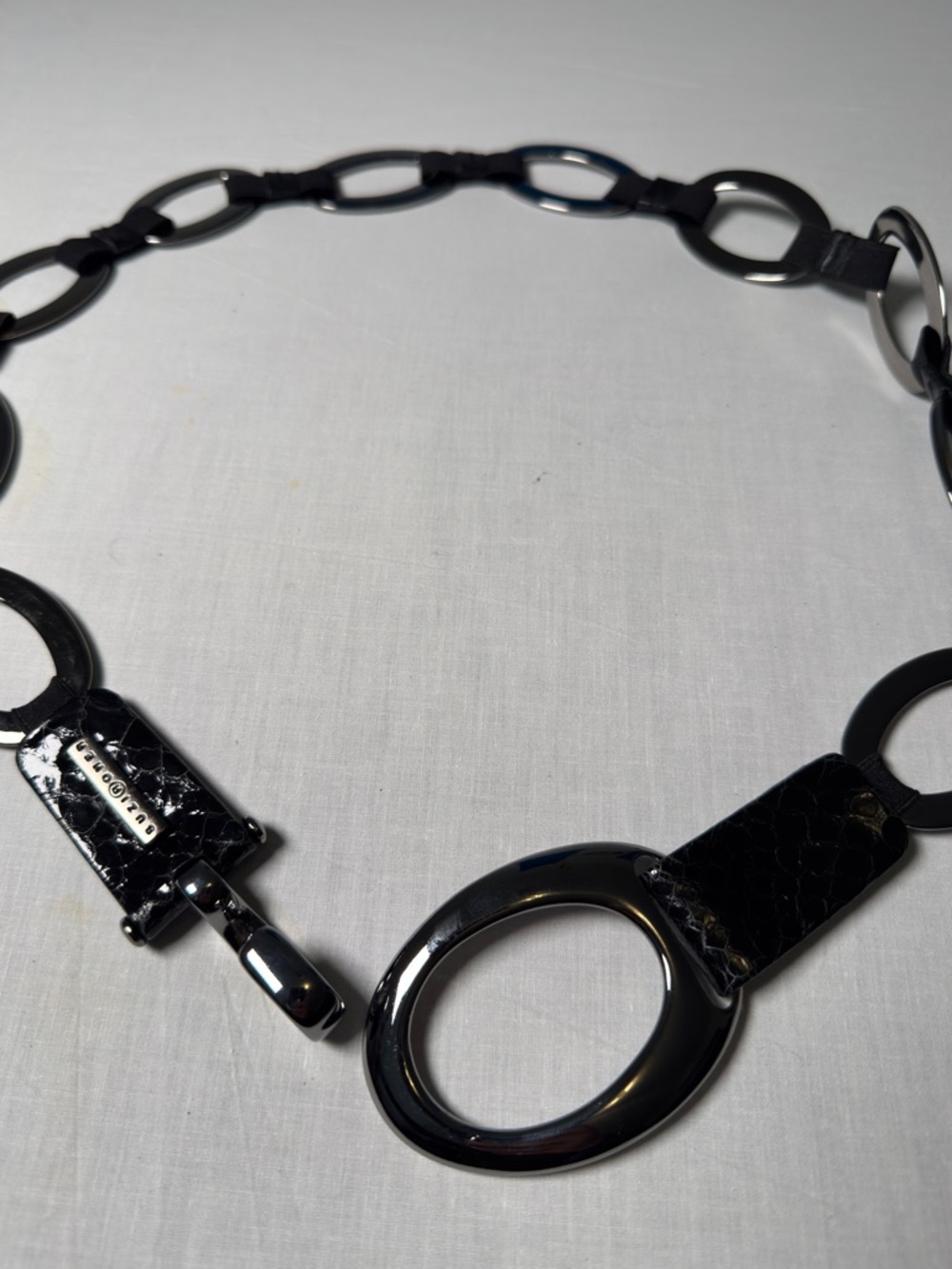 SUZI ROHER Oval-Link Women's Belt - Black